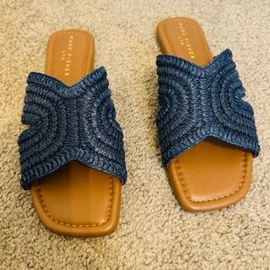 Marc Fisher LTD Narda Raffia Slide Sandal Size 9.5M